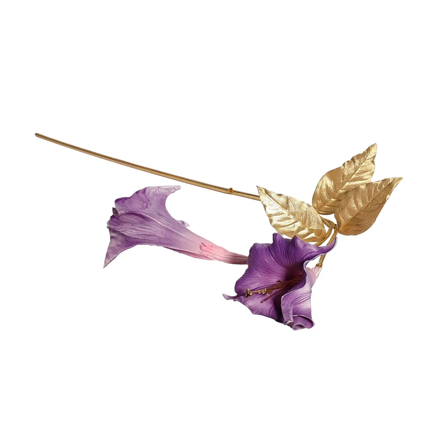 Trumpet On Stem Pink/Purple 13X34X126Cm